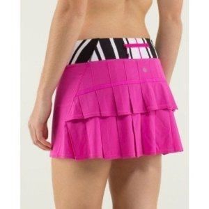 LULULEMON hot pink pace setter skort sporty barbie run tennis pickleball golf